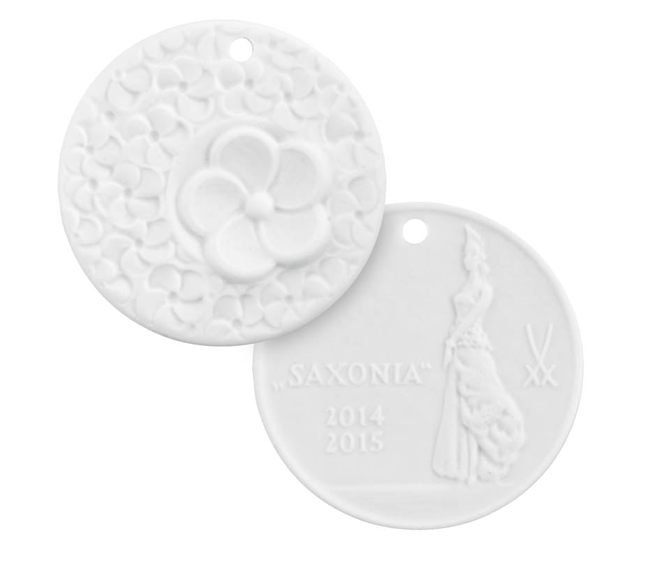 Medaille, Relief 'Saxonia' | Meissen - Medaillen - die kleine Aufmerksamkeit 000003 - 98D95 - Meissen Weimar
