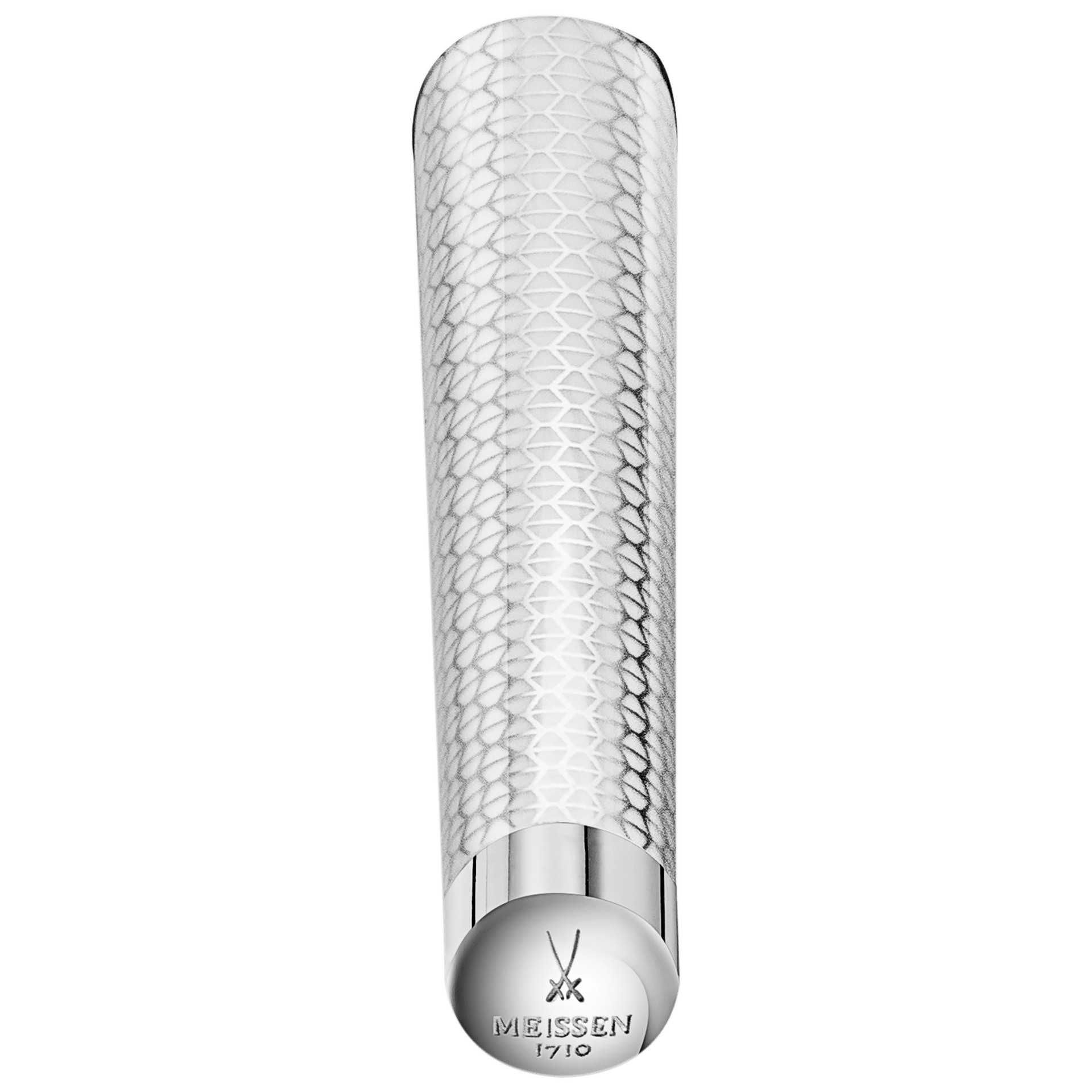 MEISSEN® Porzellan Royal Seal Füllfederhalter, Mesh Platin, H 18,5 cm MPE-0002-002 - Meissen Weimar
