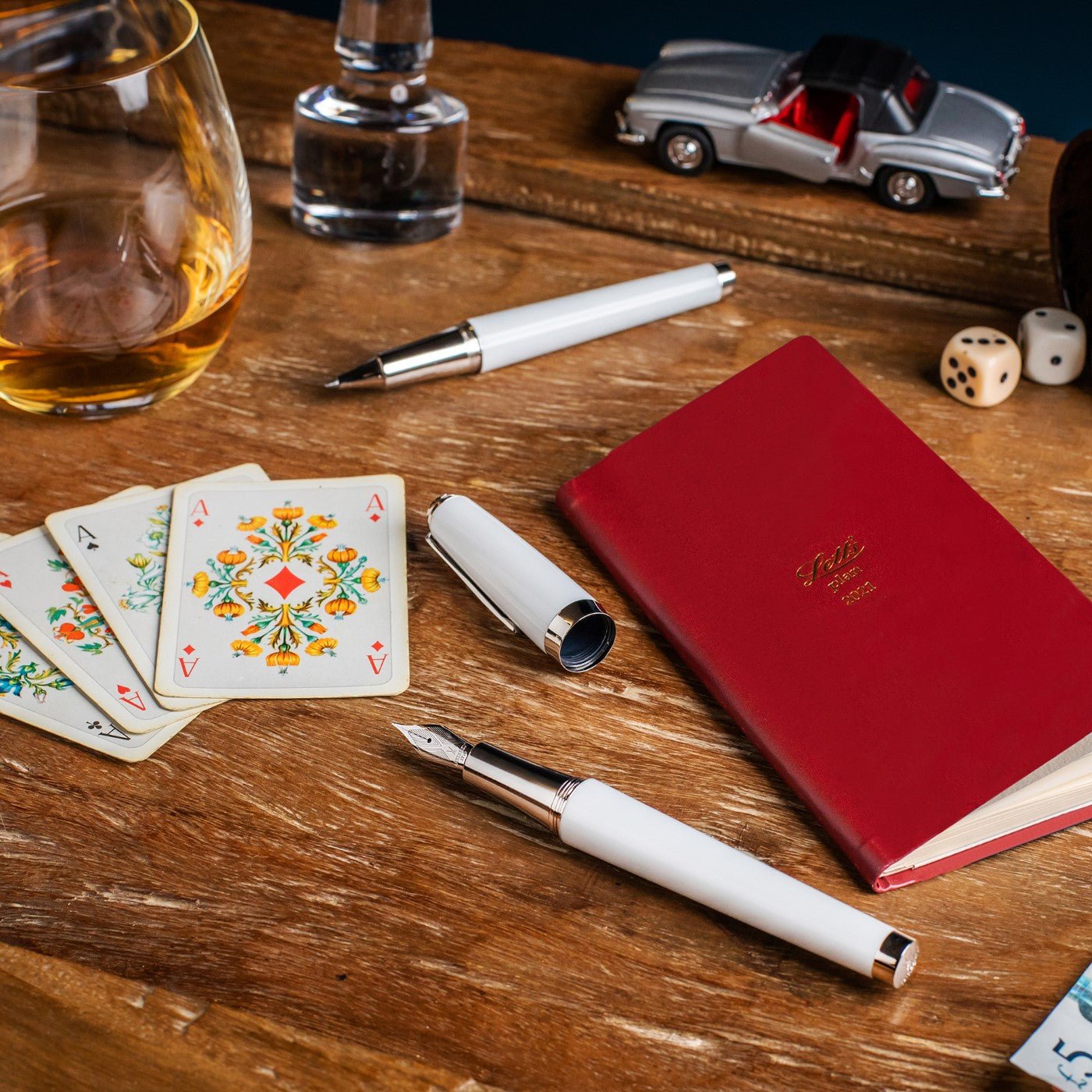 MEISSEN® Porzellan Royal Seal Füllfederhalter, Weiß, H 18,5 cm MPE-0002-001 - Meissen Weimar