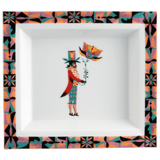 Meissen-Schale eckig , "Flower Ballet"-Mann, Olaf Hajek, 21x18,5 cm | The Meissen Vide-Poche-Collection