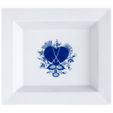 Meissen-Schale  groß eckig, 21x18,5 cm, "Blue Passion" Blaues Herz | The Meissen Vide-Poche-Collection