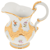 Milchkännchen Goldbronze gestreute Blümchen, H 13 cm | Meissen B-Form
