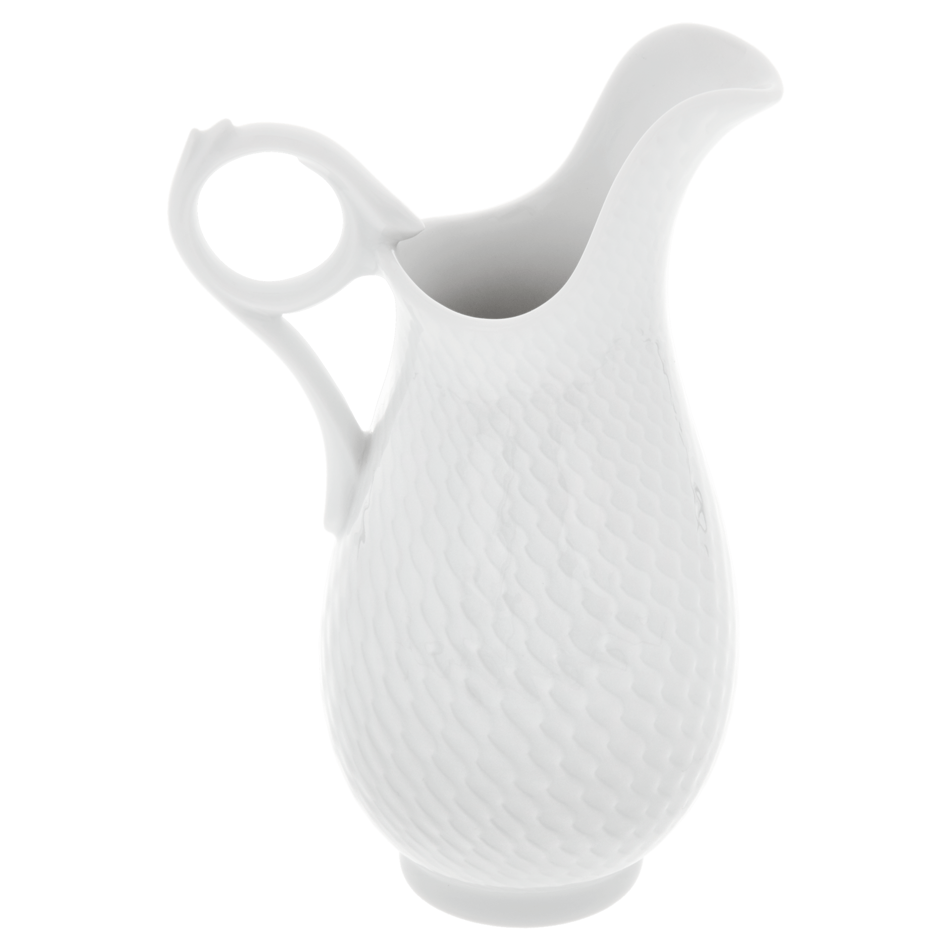 Milchkännchen, groß, Weiß, V 0,3 l | Meissen Wellenspiel Relief 000001 - 29765 - Meissen Weimar