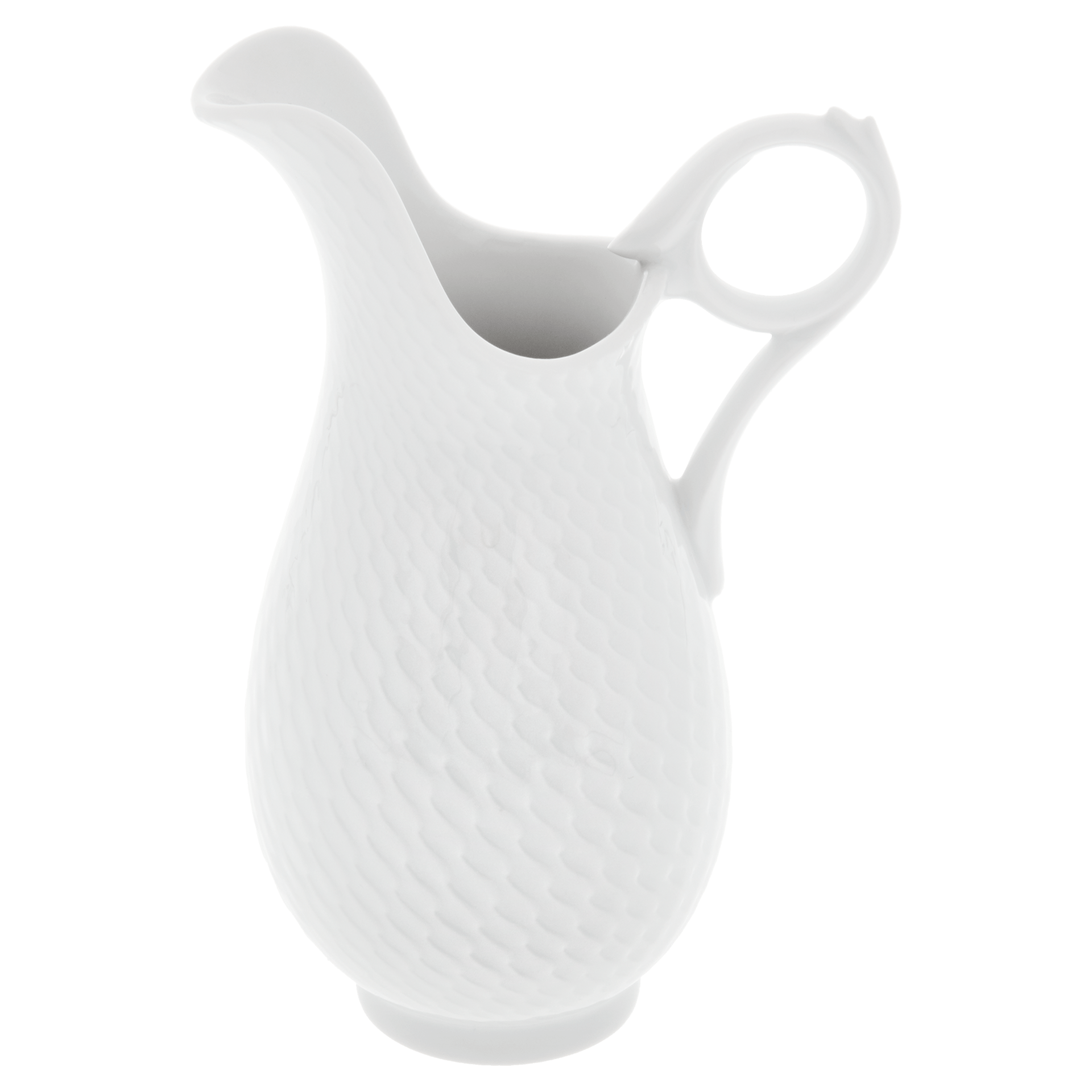 Milchkännchen, groß, Weiß, V 0,3 l | Meissen Wellenspiel Relief 000001 - 29765 - Meissen Weimar