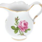 Milchkännchen, klein, Rose mitte, bunt, Goldrand, V 0,15 l | Meissen Neuer Ausschnitt