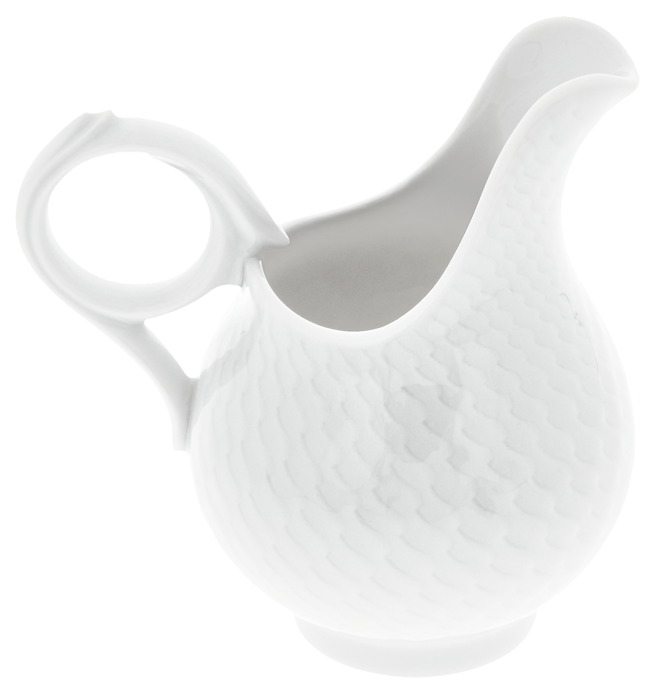 Milchkännchen Weiß, H 10 cm | Meissen Wellenspiel Relief 000001 - 29761 - Meissen Weimar
