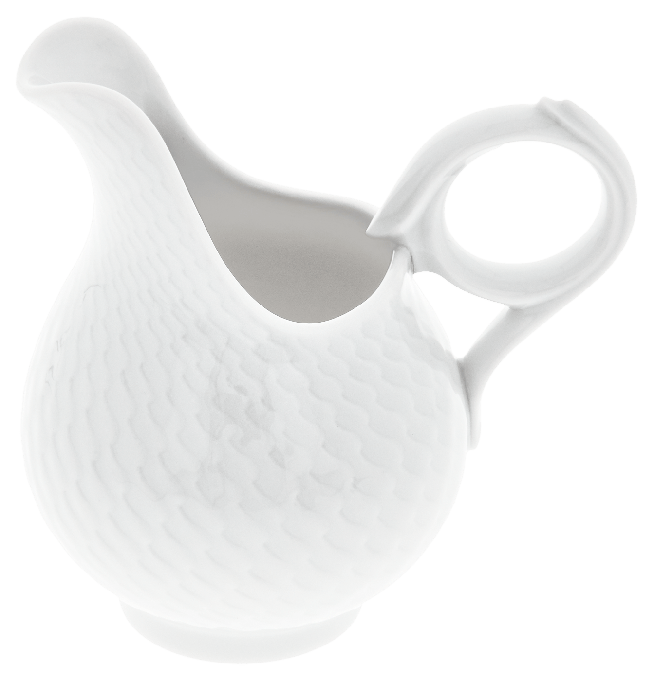 Milchkännchen Weiß, H 10 cm | Meissen Wellenspiel Relief 000001 - 29761 - Meissen Weimar