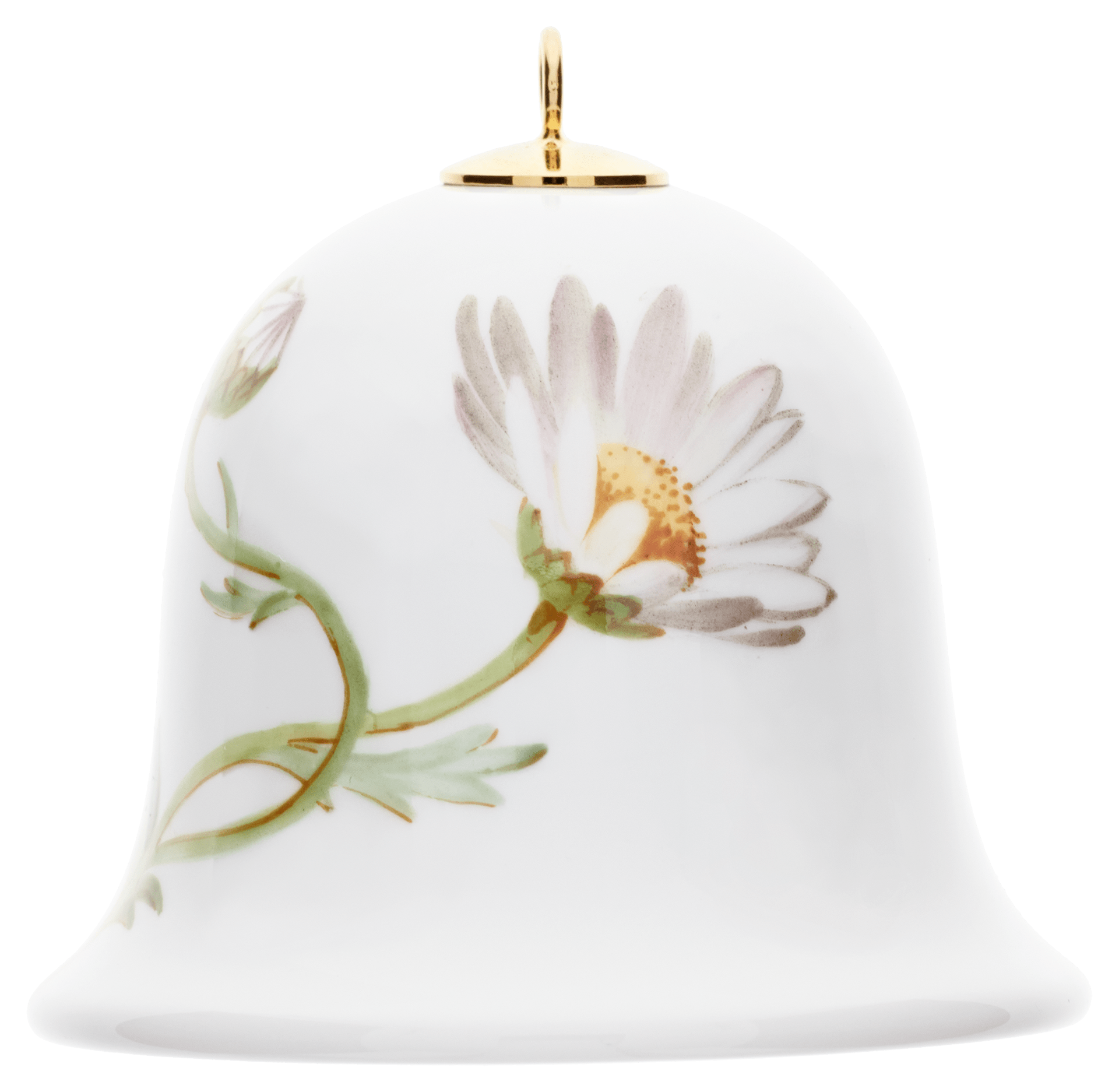 Miniatur - Glocke, Dekor Margerite, H 4.8 cm | Meissen Zweigschmuck Glocken Kollektion 617601 - 55m02 - Meissen Weimar