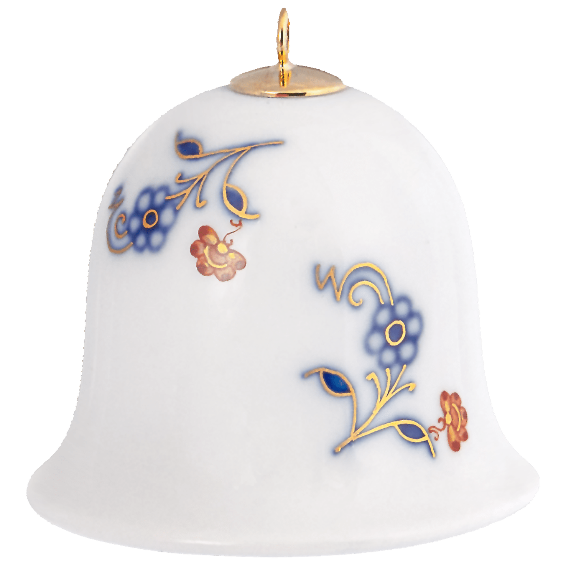 Miniatur - Glocke, Noble Blue, Zwiebelkante, H 5 cm | Meissen Zweigschmuck Glocken Kollektion 803090 - 55M02 - Meissen Weimar