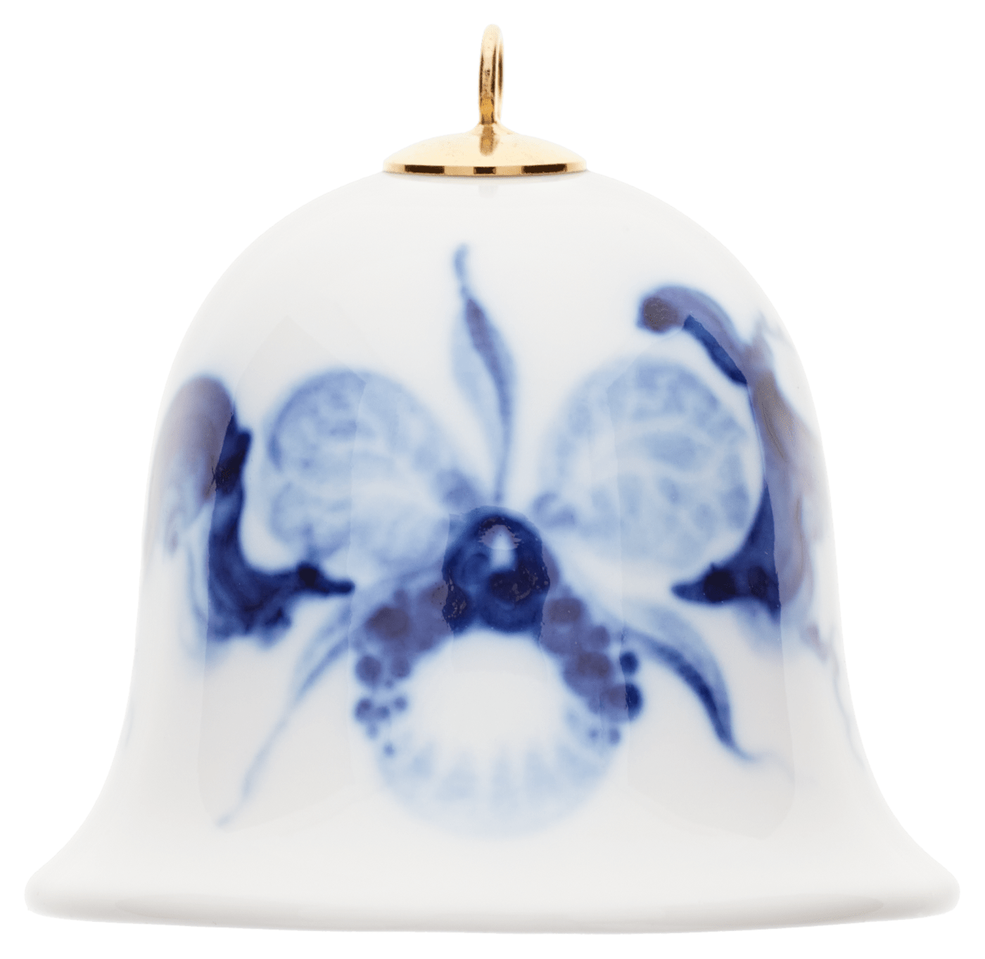 Miniatur - Glocke, Orchidee auf Ast, H 5 cm | Meissen Zweigschmuck Glocken Kollektion 824001 - 55M02 - Meissen Weimar