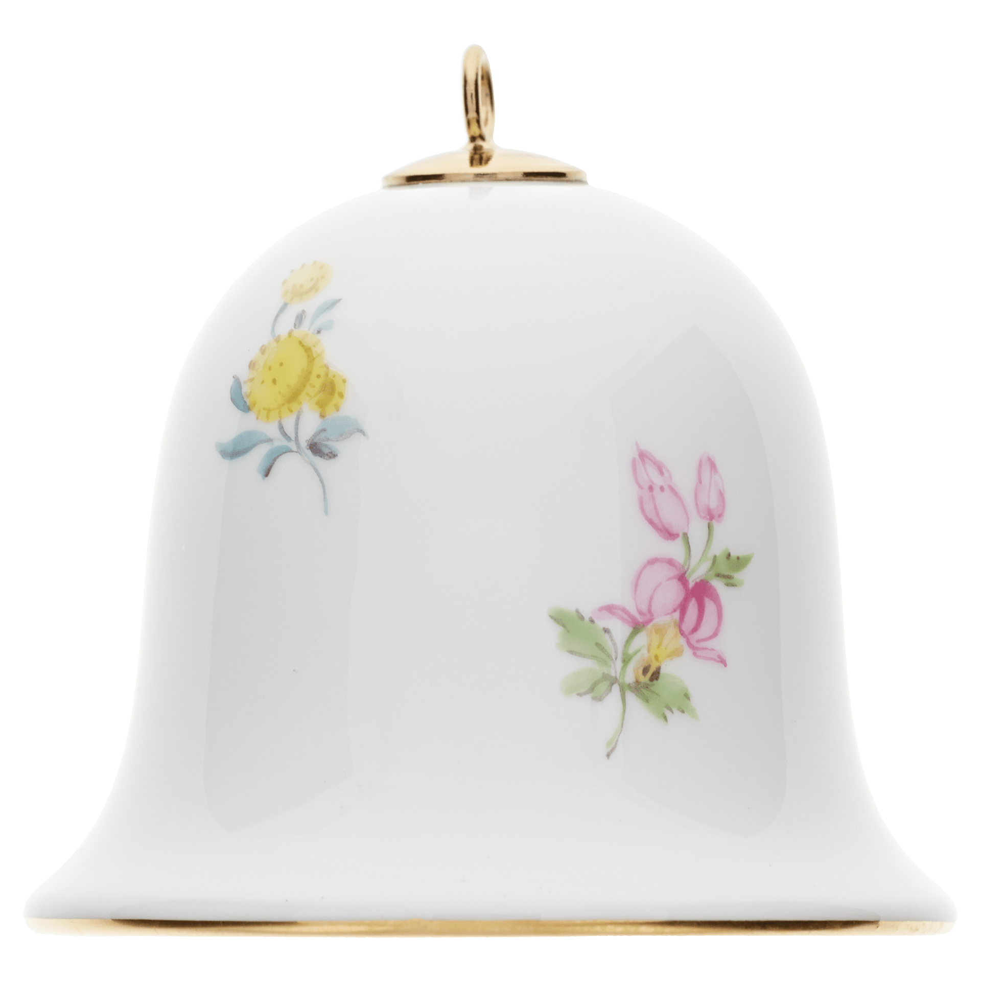 Miniatur - Glocke, Vintage Blume 2, Anemone, H 5 cm | Meissen Zweigschmuck Glocken Kollektion 04C007 - 55M02 - Meissen Weimar