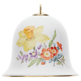 Miniatur-Glocke, Vintage Blume 3, Narzisse, H 5 cm | Meissen Zweigschmuck Glocken Kollektion