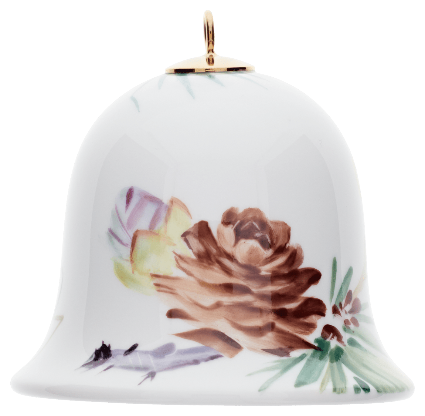 Miniatur - Glocke, Waldflora, H 4,8 cm | Accessoires Meissen Wellenspiel Relief 61c030 - 55m02 - Meissen Weimar