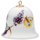 Miniatur-Glocke, Waldflora mit Insekten, H 4,8 cm | Meissen Zweigschmuck Glocken Kollektion