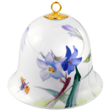 Miniatur-Glocke, Waldflora mit Insekten, H 4,8 cm | Meissen Zweigschmuck Glocken Kollektion