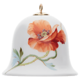 Miniatur-Glocke, Wilder Mohn, H 4,8 cm | Meissen Zweigschmuck Glocken Kollektion