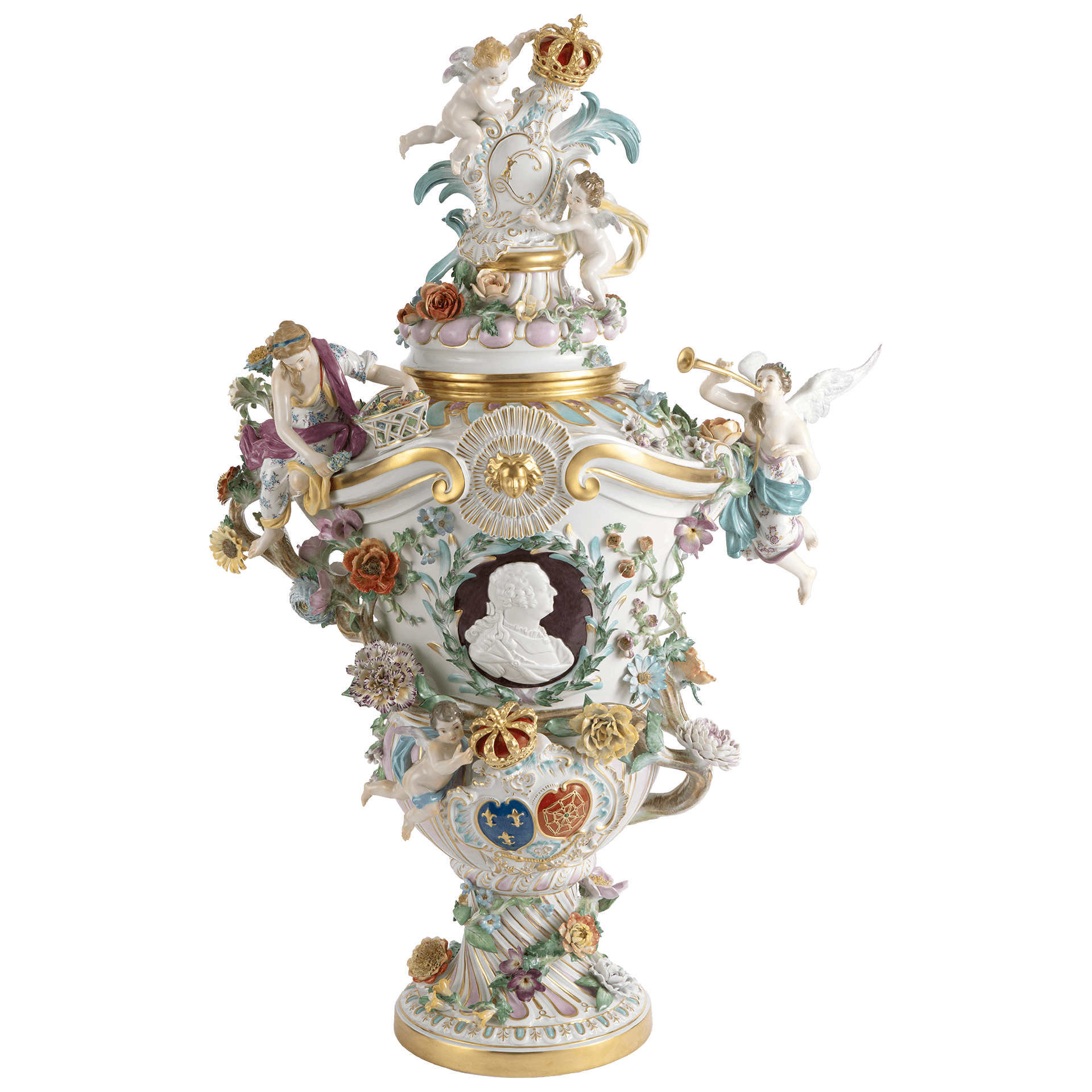 Mittelvase Das blühende Frankreich, H 84 cm | Meissen Exklusiv - Kollektion 90a780-81m18 - Meissen Weimar