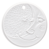 Baumschmuck Mond Biskuit Ø 4,2 cm | Meissen Zweigschmuck Weihnachtskollektion