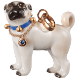 Porzellananhänger Mops Blue Edition, H 3 cm | Meissen Geschenke