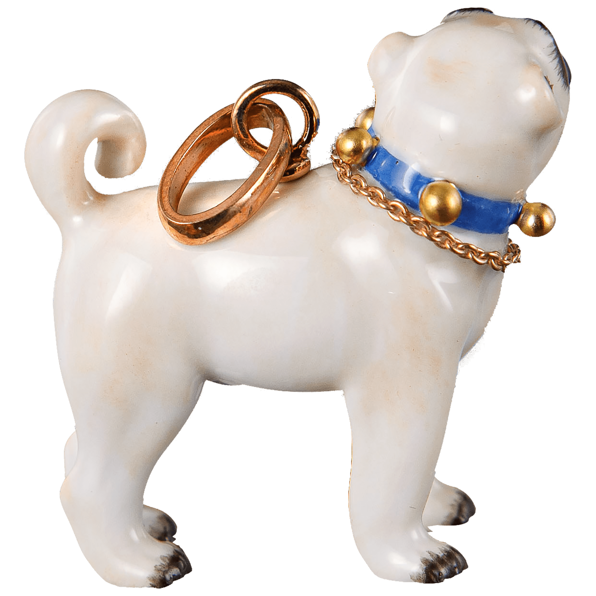 Mops, Blue Edition, 3,4 x 3,5 cm | Meissen Blue Edition MFJ20HS03500 - Meissen Weimar
