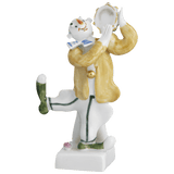 Musikclown mit Tamburin, Bunt und gold staffiert-, H 8 cm | Meissen Porzellan