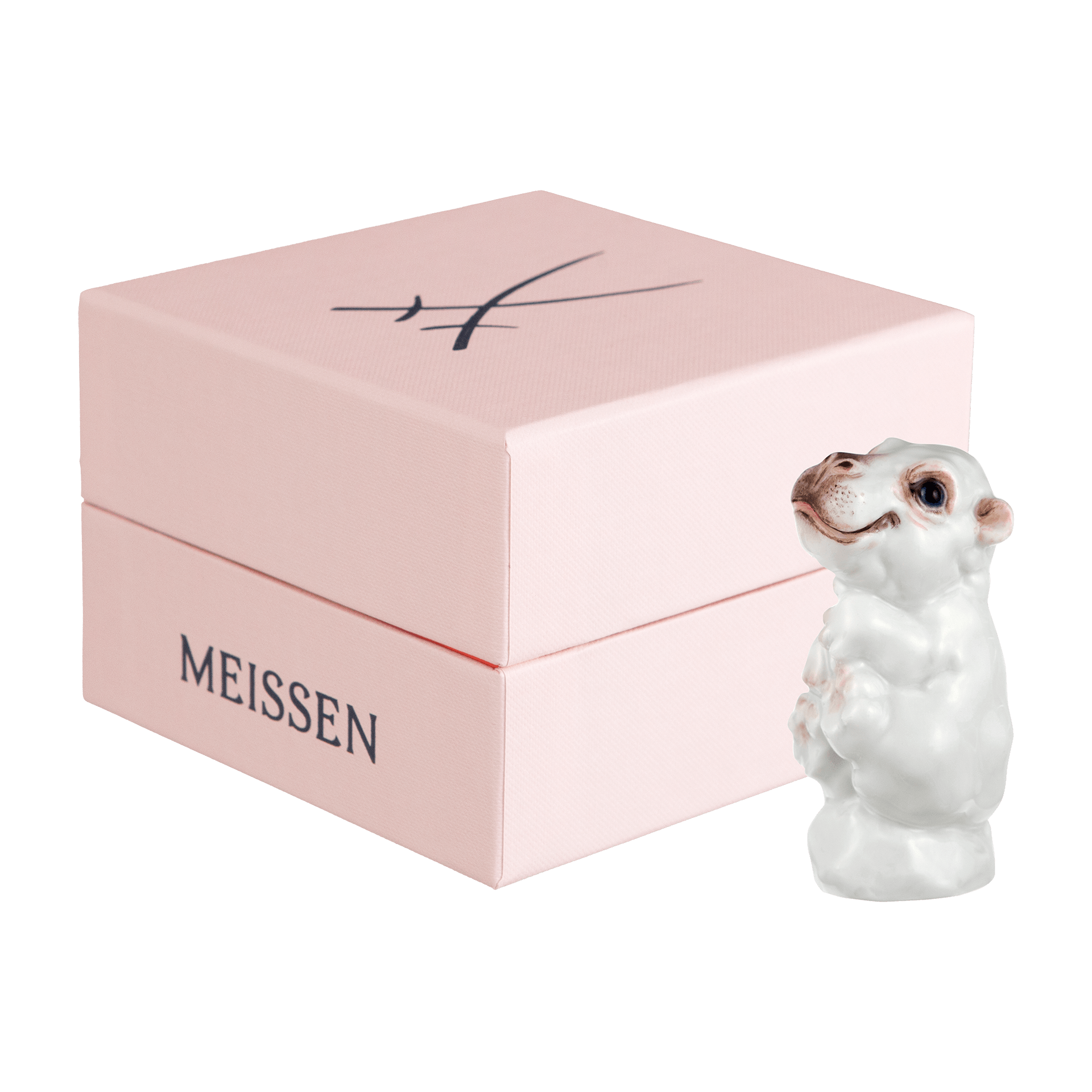 Nilpferd, Bunt staffiert, leicht, H 5,5 cm | Meissen Figuren - Edition Tierkinder 900600 - 78009 - Meissen Weimar