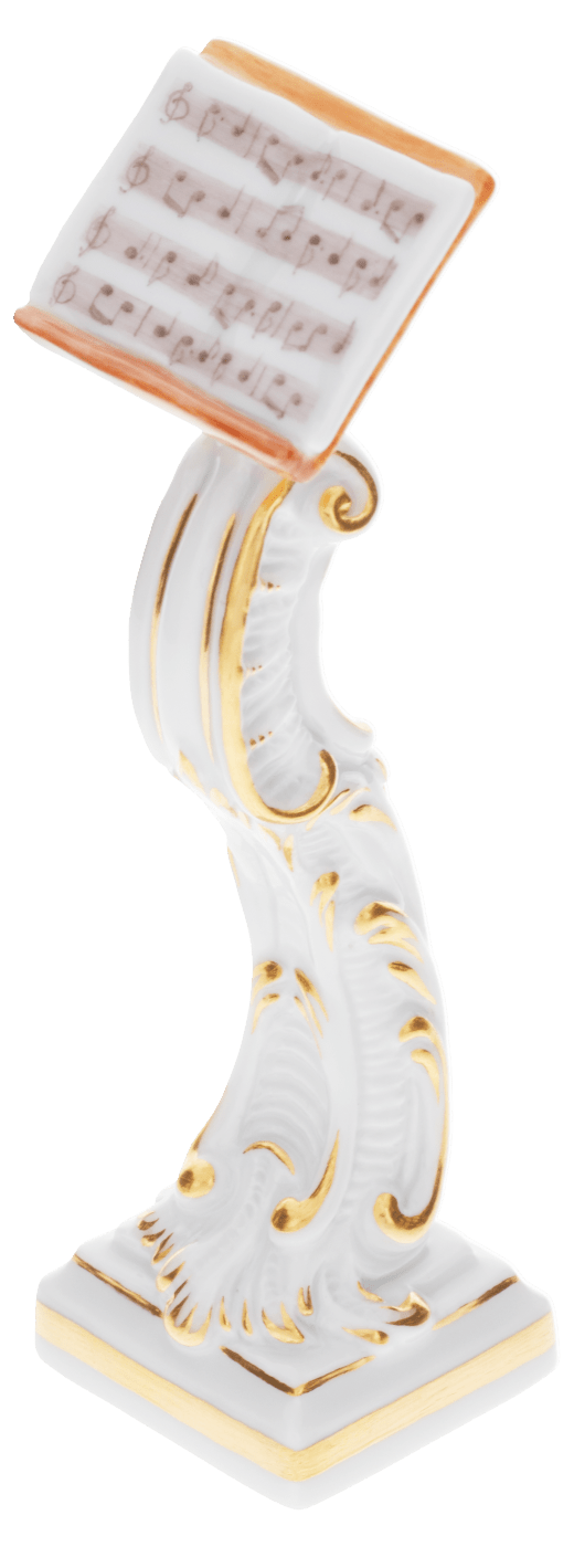Notenpult, Vintage, H 9 cm | Meissen Figuren - Edition Affenkapelle 90c300 - 60022 - Meissen Weimar