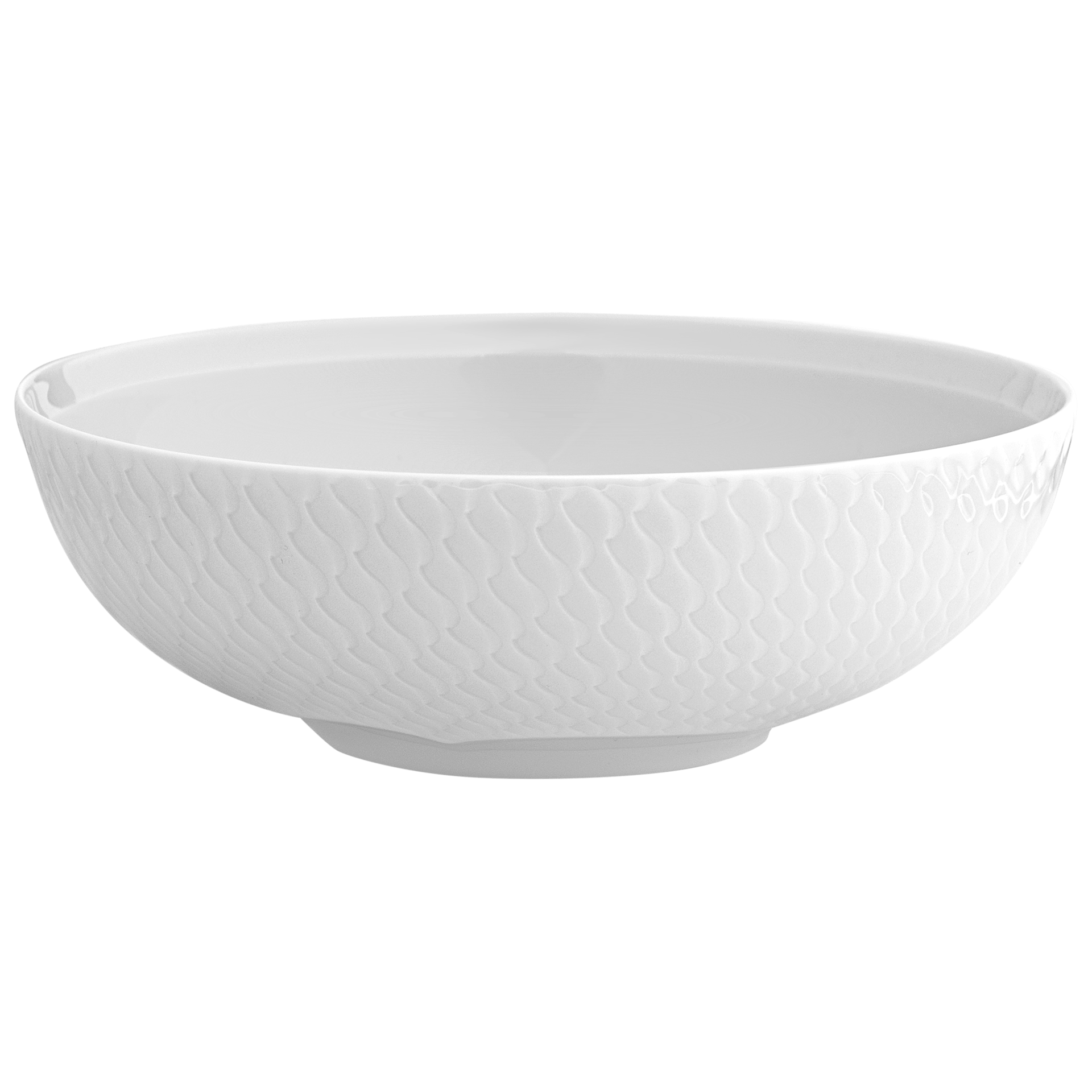 Nudelschale, klein, Weiß, Ø 17,5 cm | Meissen Wellenspiel Relief 000001 - 29437 - Meissen Weimar