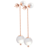 Ohrringe, Pure White bestehend aus Ohrstecker und Ohrschmuck, 750 Roségold | Meissen Pearl Collection