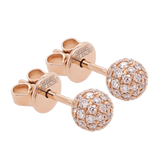 Ohrstecker Pearl Collection Pavé, 750 Roségold, 2 Goldperlen Pavé je 6 mm, 38 Billanten, 0,30 ct, TW/VSI | Meissen Pearl Collection Pavé