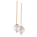 Ohrstecker Pure White, Roségold, L 5 cm | Meissen Pearl Collection