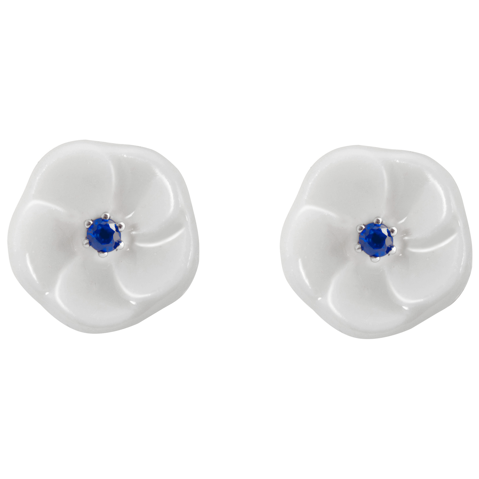 Ohrstecker Royal Blossom Basic Saphir, Ø ca. 1,1 cm, 2 - teilig | Meissen Royal Blossom Collection mpj50bl21700 - Meissen Weimar