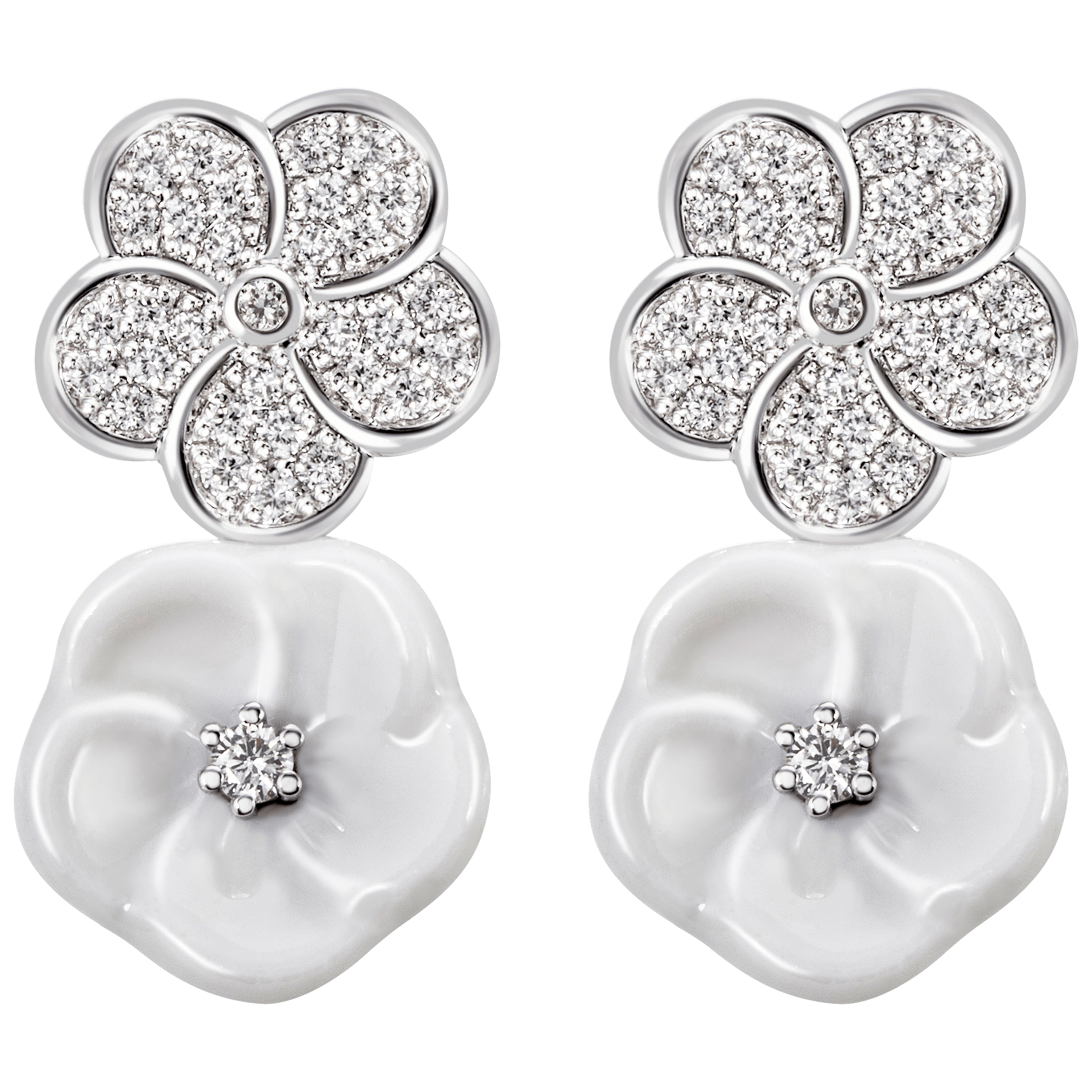 Ohrstecker, Royal Blossom Pavé, Gewicht 6 g | Meissen Royal Blossom Collection mpj50bl27500 - Meissen Weimar