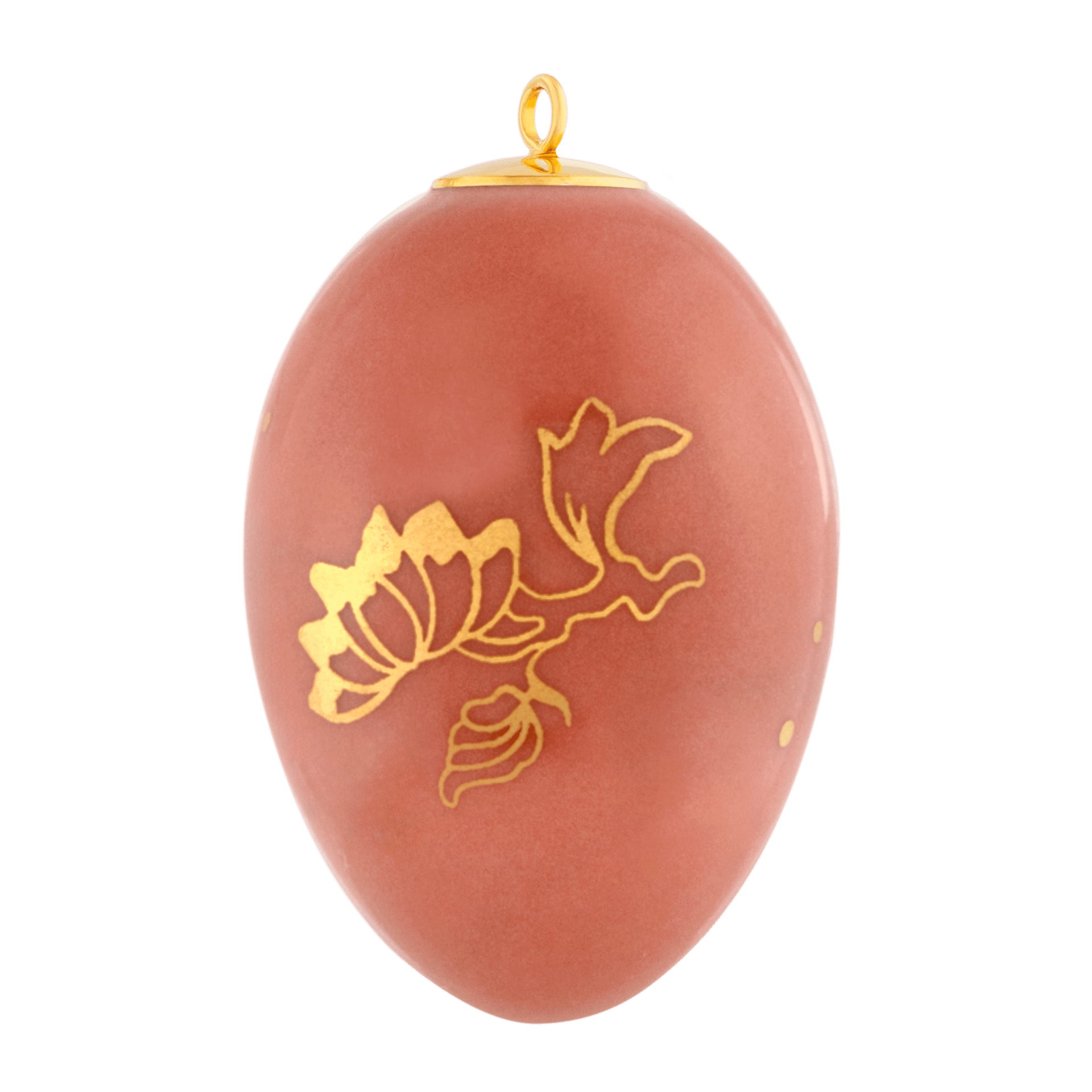 Osterei, "Golden Onion Style", rot, H 4,5 cm | Meissen Zweigschmuck Osterei Kollektion 79B382 - 55M03 - Meissen Weimar