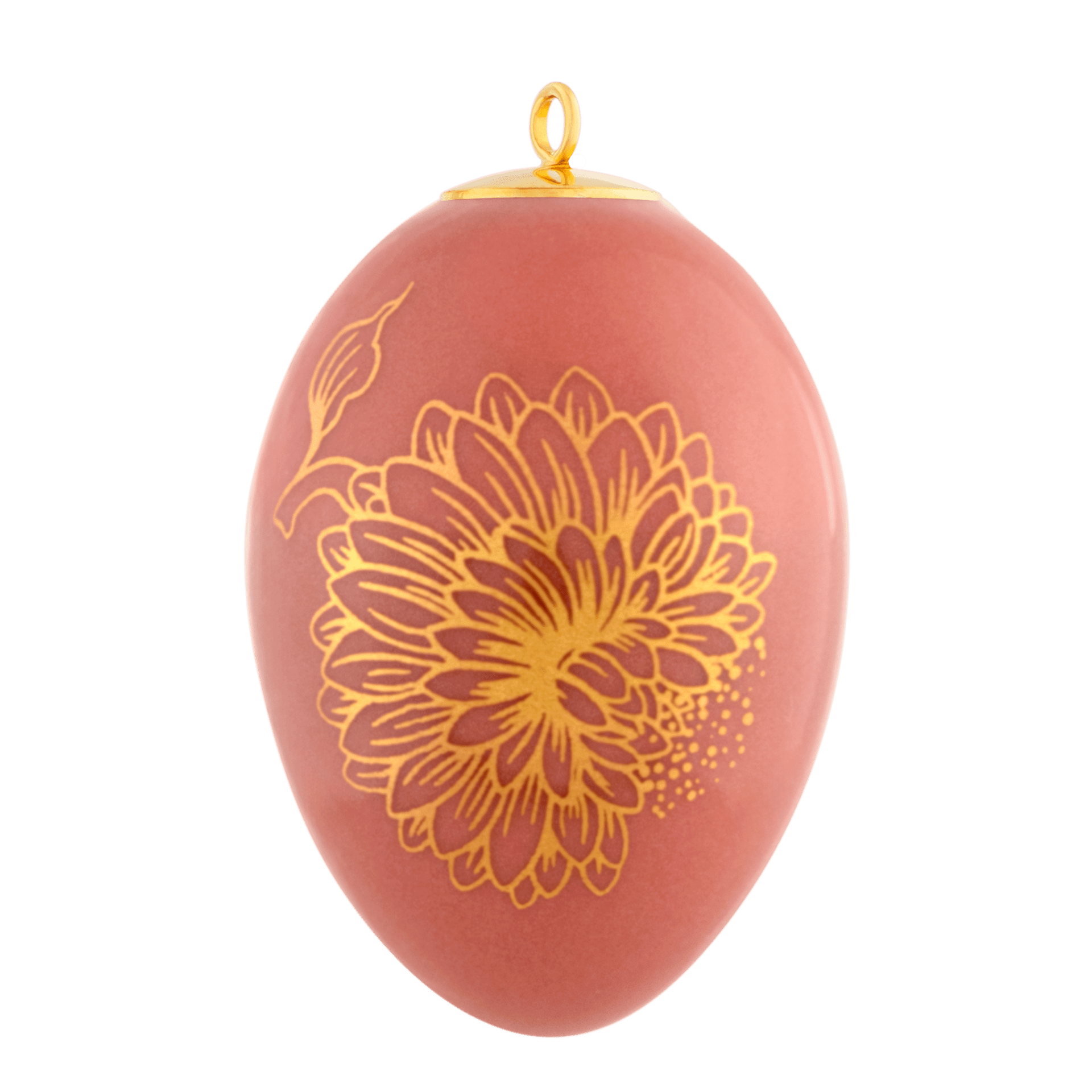 Osterei, "Golden Onion Style", rot, H 4,5 cm | Meissen Zweigschmuck Osterei Kollektion 79B382 - 55M03 - Meissen Weimar