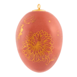 Osterei, groß, "Golden Onion Style", rot, H 7 cm | Meissen Zweigschmuck Osterei Kollektion