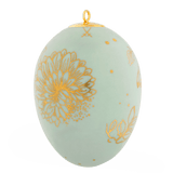 Osterei, groß, "Golden Onion Style", Seladon, H 7 cm | Meissen Zweigschmuck Osterei Kollektion