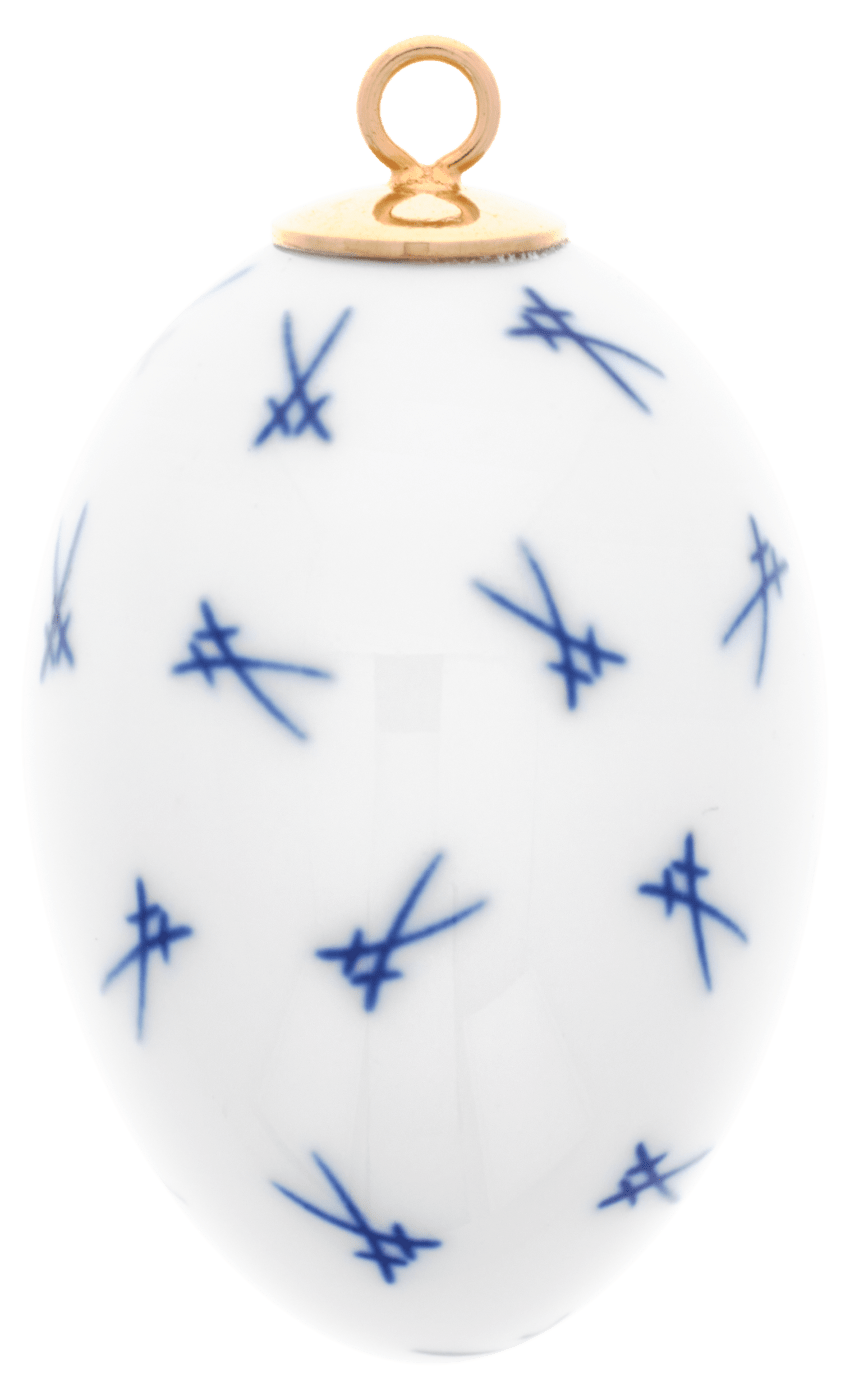 Osterei Markenzeichen Meissen, H 5 cm | Meissen Kollektion Markenzeichen 77a005 - 55m03 - Meissen Weimar