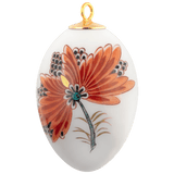 Osterei, Rote Blüte, gold, H 4,5 cm | Meissen Zweigschmuck Osterei Kollektion