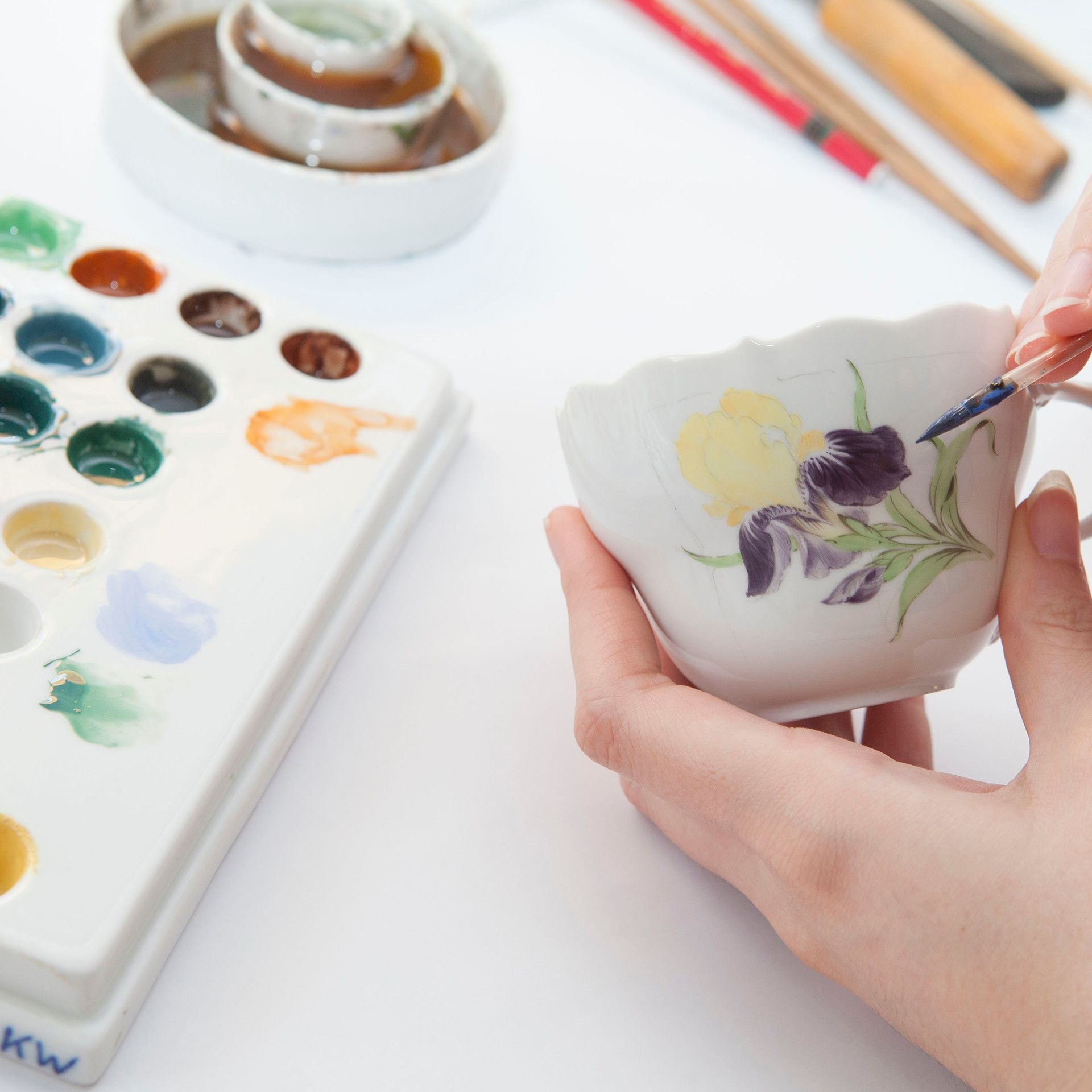 Osterei, Tulpe, H 4,5 cm | Meissen Zweigschmuck Osterei Kollektion 04C006 - 55M03 - Meissen Weimar