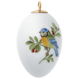 Osterei, Vogelmalerei, Blaumeise, H 4,5 cm | Meissen Zweigschmuck Osterei Kollektion