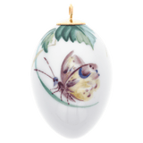 Osterei Waldflora mit Falter, H 5 cm | Meissen Zweigschmuck Osterei Kollektion
