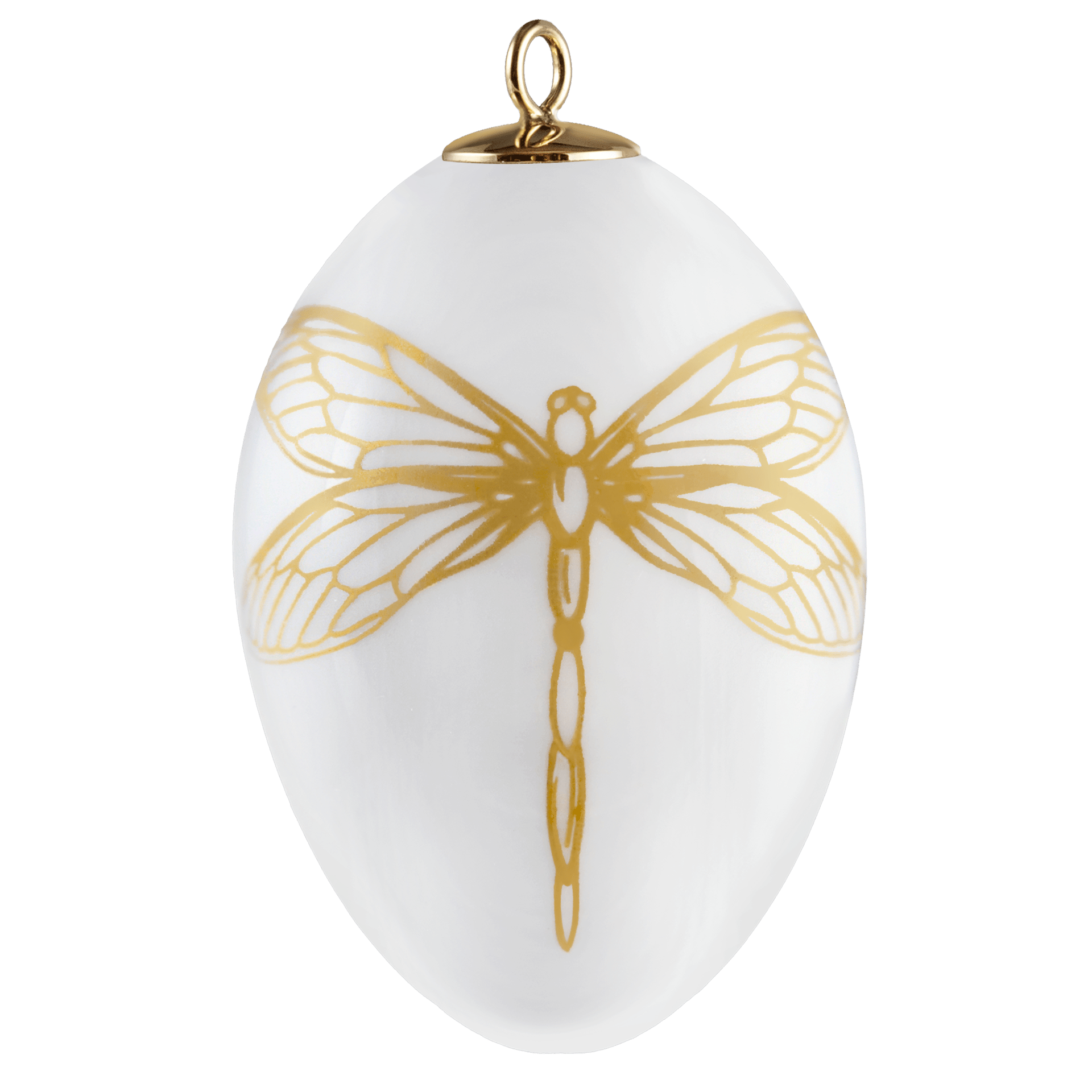 Osterei, Weiß mit Golddekor, H 5 cm | Meissen Zweigschmuck Osterei Kollektion 79a996 - 55m03 - Meissen Weimar