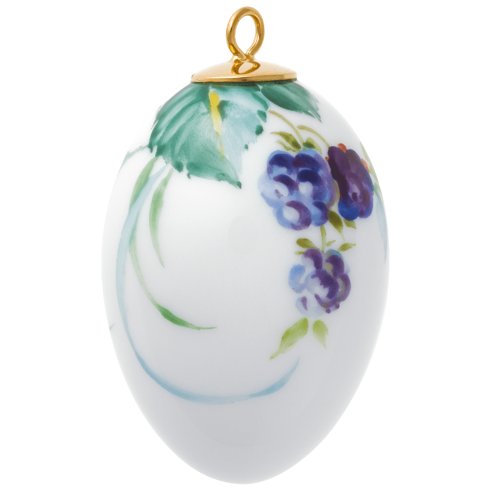 Osterei, Woodland flora mit Brombeere, H 4,5 cm | Meissen Zweigschmuck Osterei Kollektion 61c004 - 55m03 - Meissen Weimar