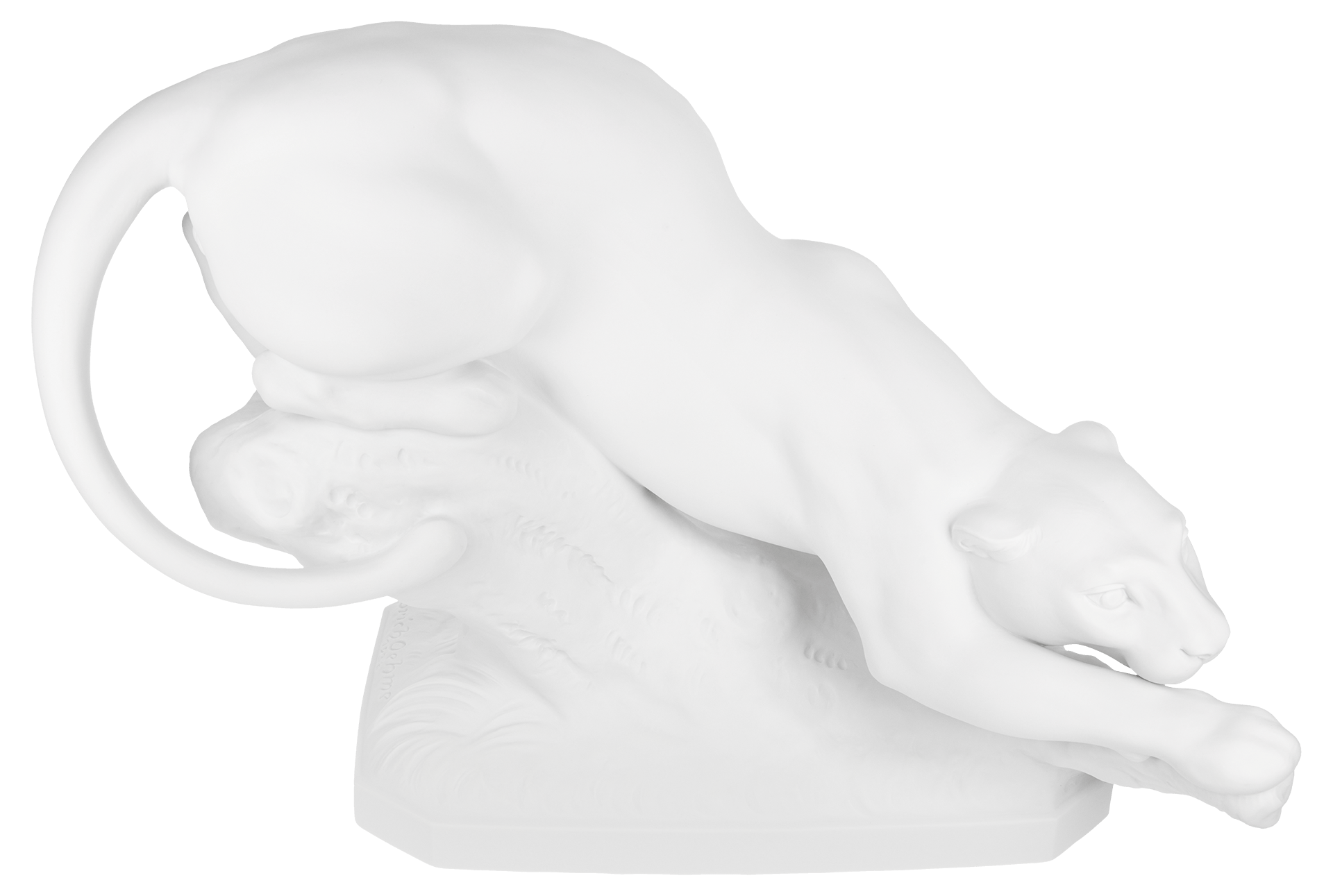 Panther, Weiß, Biskuit, H 28 cm | Meissen Einzelplastik 001001 - 78934 - Meissen Weimar
