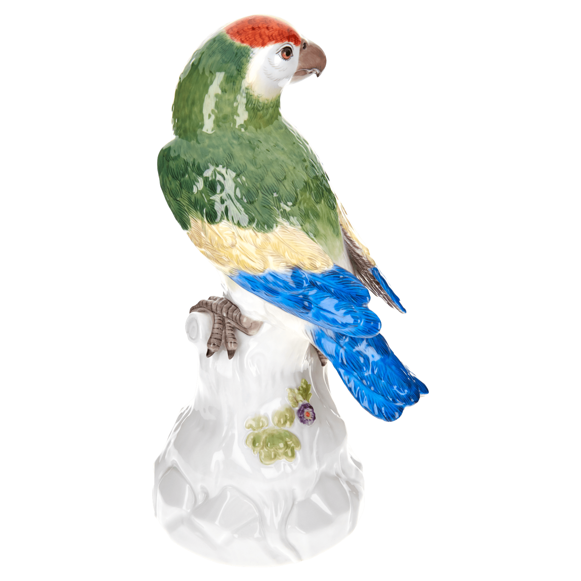 Papagei Figur, Bunt staffiert, H 22 cm | Meissen Figuren Individuell 900100-77038 - Meissen Weimar