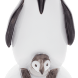 Pinguin Mama mit Kind, Bunt staffiert, H 6 cm | Meissen Miniaturfiguren-Edition