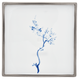 Platte Blue Orchid Platin, 21 x 21 cm | Meissen Cosmopolitan