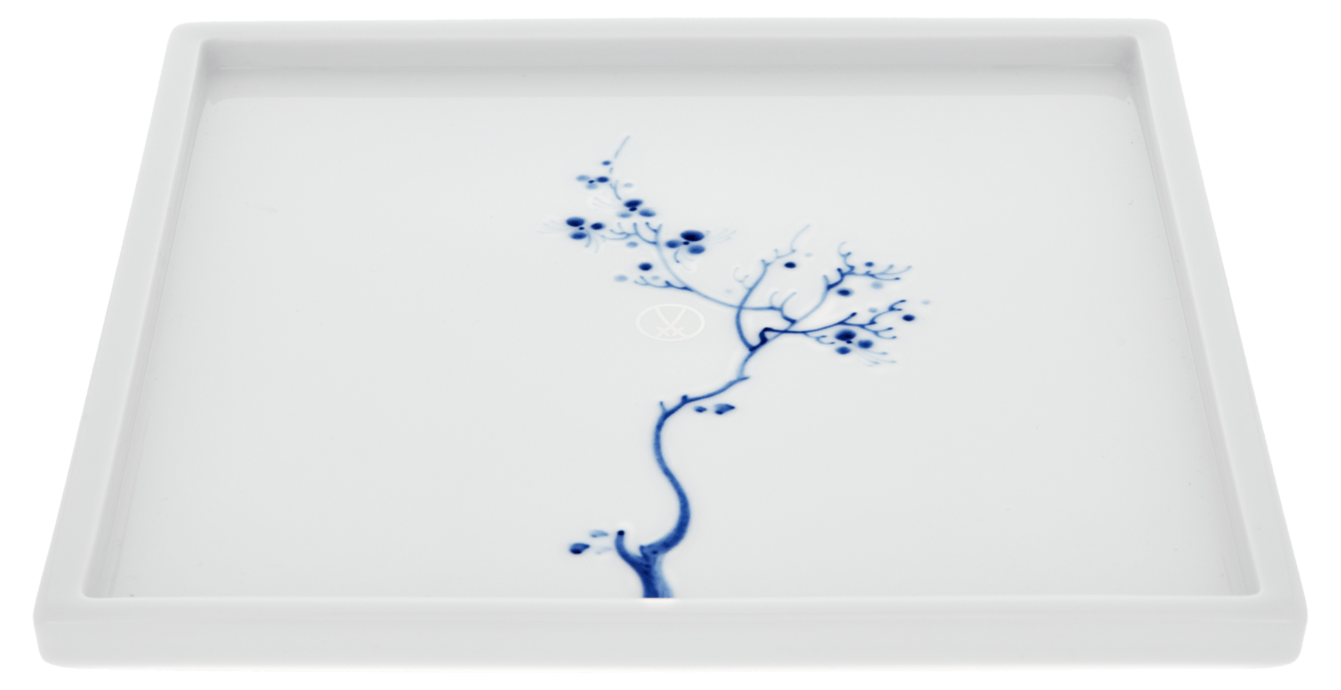 Platte, eckig, 'Blue Orchid' , kobaltblau, 21 x 21 cm | Meissen Cosmopolitan 830501 - 37276 - Meissen Weimar