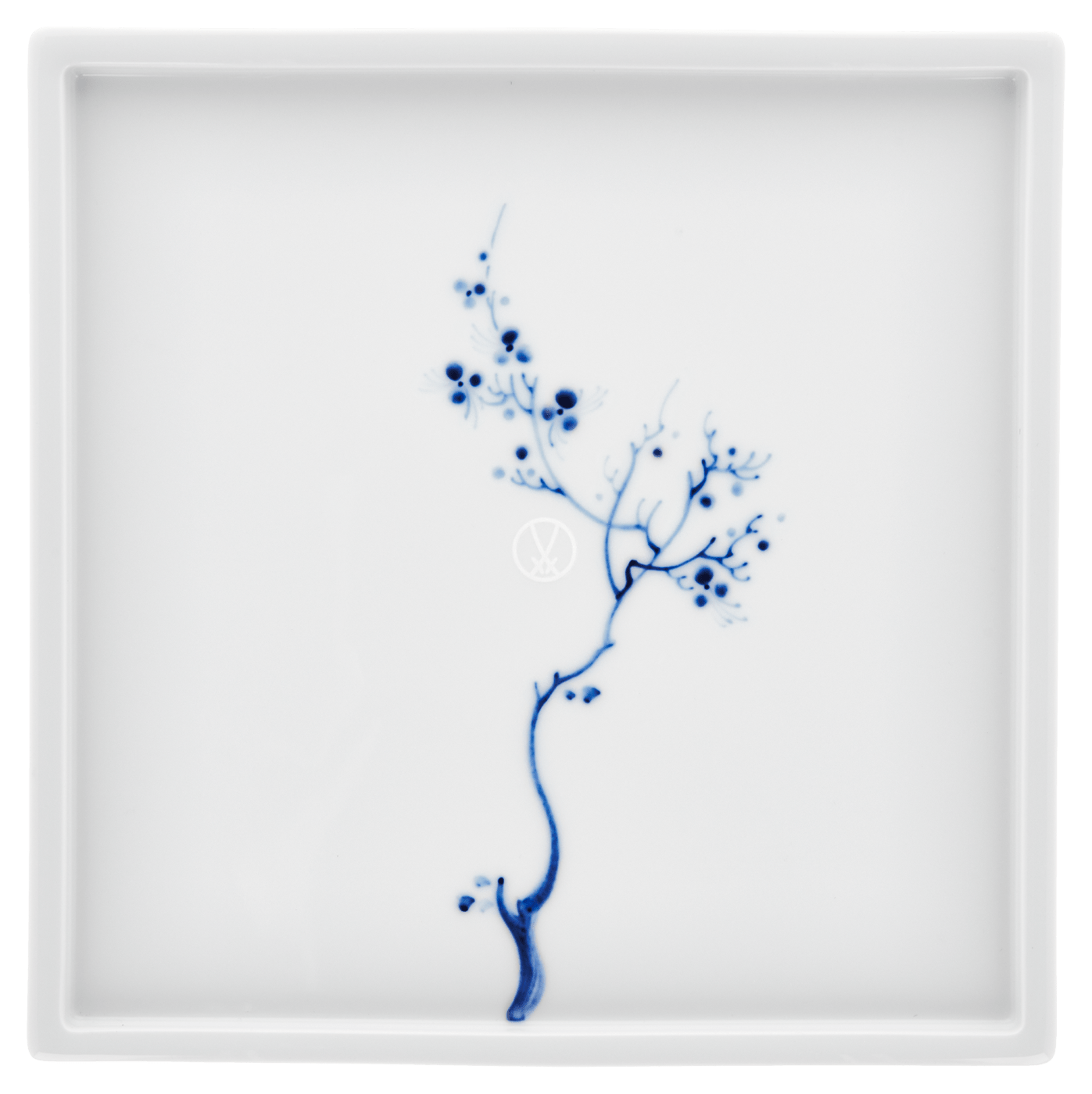 Platte, eckig, 'Blue Orchid' , kobaltblau, 21 x 21 cm | Meissen Cosmopolitan 830501 - 37276 - Meissen Weimar